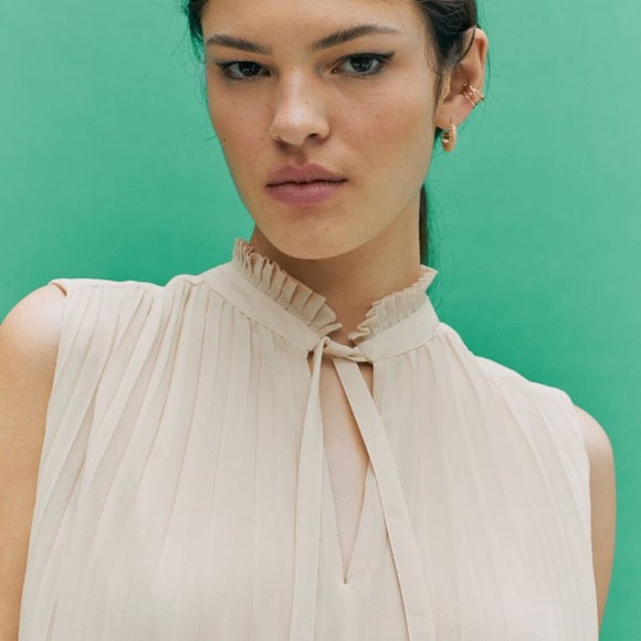 H&M Tie Detail Pleated Dress