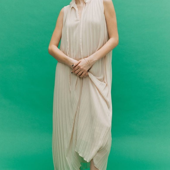 H&M Tie Detail Pleated Dress
