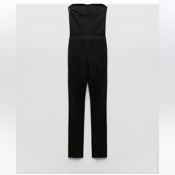 Zara Denim Trf Jumpsuit