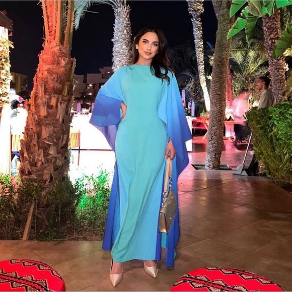 H&M Ramadan Modest Tie Dye Kaftan Dress Limited Edition