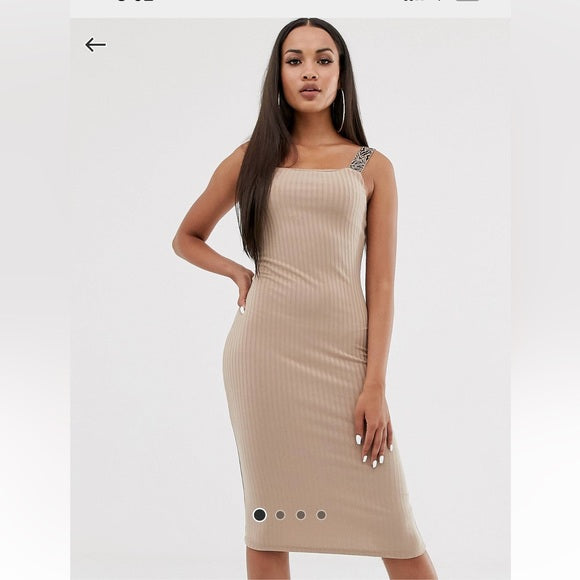 River Island Bodycon Dress Beige