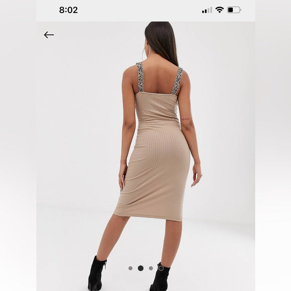 River Island Bodycon Dress Beige