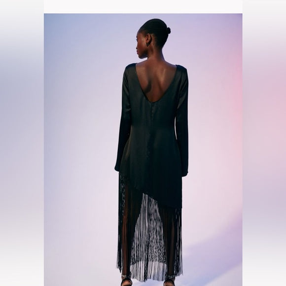 H&M Fringe- Trimmed Dress