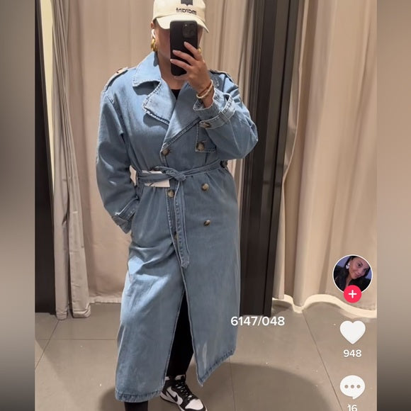 Zara Z1975 Denim Trench