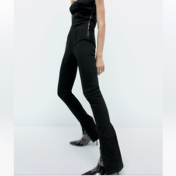 Zara Denim Trf Jumpsuit