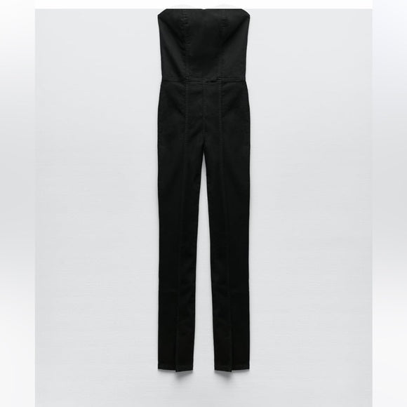 Zara Denim Trf Jumpsuit