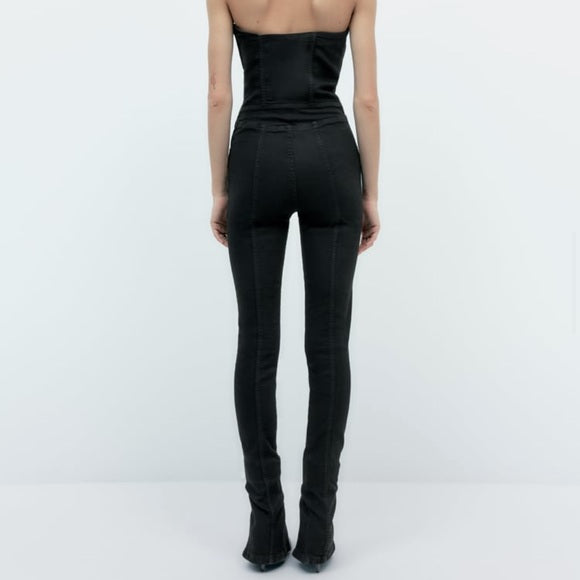 Zara Denim Trf Jumpsuit