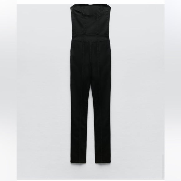 Zara Denim Trf Jumpsuit