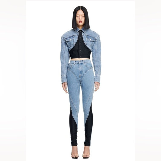 Mugler X H&M Spiral-Panel Jeans