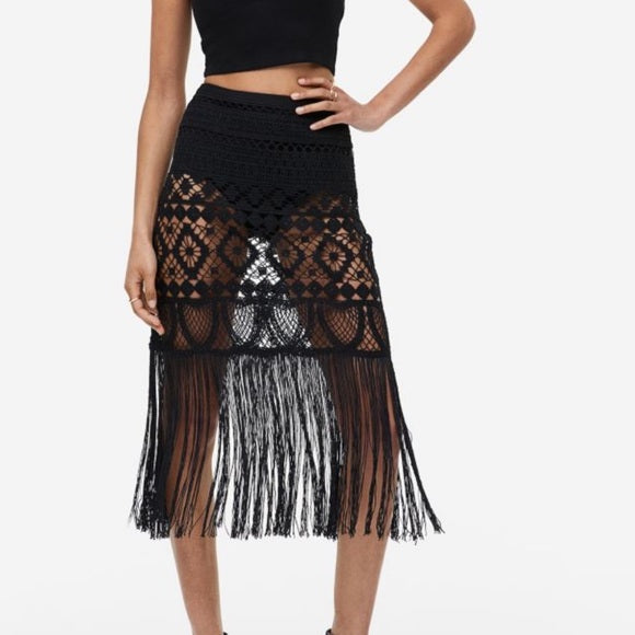 H&M Crochet-Look Skirt