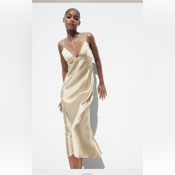 Zara Satin Slip Dress