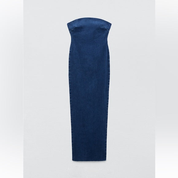 Zara Fitted Zw Denim Dress