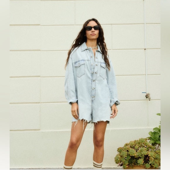 Zara Trf Denim Mini Dress